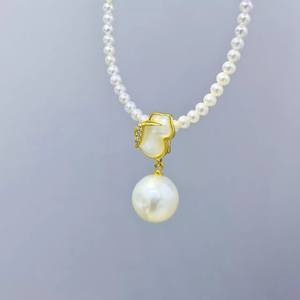 Colgante de Plata S925 31395, Accesorio de Perlas DIY con Hebilla Estilo Calabaza Vacía para Cuentas Redondas de 9-13 mm, Colección de Collares - Product Image 3