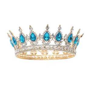 Corona di Lusso di Alta Qualità con Diamanti per Gioielli da Sposa, Decorazione per Torte e Regali Festivi, Corona di Fiori per Adulti - Product Image 6