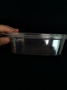 경량 강아지 일회용 그릇 6.9 X 6.9 인치 적층 가능 사각형 열성형 플라스틱 박스 뚜껑 포함 - Product Image 3