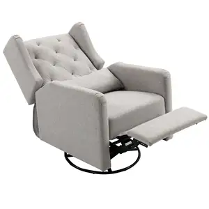 Chaise inclinable confortable de chaise de planeur de pivot de recliner traditionnel avec la base de planeur de pivot