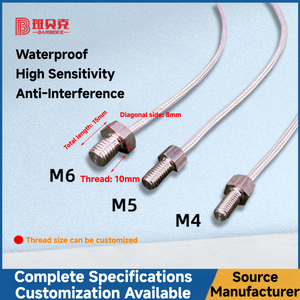 M4 M5 M6 M8แบบสกรู RTD/thermocouple PT100/PT1000 RTD เซ็นเซอร์อุณหภูมิ RTD PTFE ชุบเงินหุ้มฉนวนลวดอุณหภูมิสูง - Product Image 3