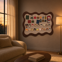 Panneau mural créatif en feutre de style nordique pour affichage de photos, avec crochets et attaches auto-agrippantes, sans perçage, pour la décoration intérieure