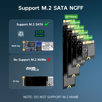 Station d'accueil pour SSD M.2 SATA à 5 baies sans outil, duplicateur de clonage USB, boîtier en plastique