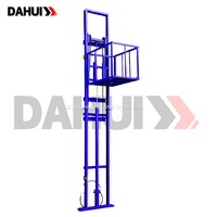 Mini-élévateur de marchandises électrique de type H avec rail de guidage, plateforme hydraulique pour le transport de marchandises