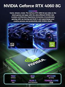 Mini PC para juegos AI de 13. ª generación con Nvi.dia RTX4060 8G 32G RAM 1TB PCIE4 Win11 Pro Office <span class=keywords><strong>Desktop</strong></span> Mini <span class=keywords><strong>Computer</strong></span> Core I9 13900H WIFI6 - Product Image 3