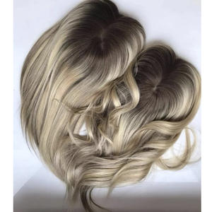 Nuevo Topper de <span class=keywords><strong>Cabello</strong></span> Europeo Mono, Cierre de Encaje sin Costuras, Tamaño Personalizado, para Mujeres Blancas - Product Image 5