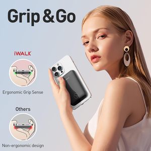 Tienda de liquidación <span class=keywords><strong>IWALK</strong></span>, Banco de energía de carga de teléfono magnético, pantalla LED de 5000mAh, pantalla Digital, cargador inalámbrico de carga rápida - Product Image 6