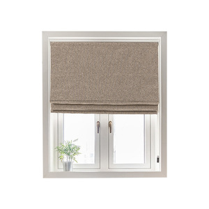 Stores à enroulement romains en polyester, occultants à 100%, style luxe léger, taille personnalisable, pour chambre, salon, baie vitrée et petite fenêtre - Product Image 5