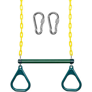 Accessoires de terrain de jeux pour enfants, barre de balançoire trapèze avec <span class=keywords><strong>anneaux</strong></span> et chaîne robuste - Product Image 1