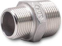 Réducteur à filetage mâle en acier inoxydable 304 Raccord de tuyau à mamelon hexagonal NPT 1 "à NPT 3/4" Adaptateur 1-1/4 à 1 pouce pour connecteur d'eau