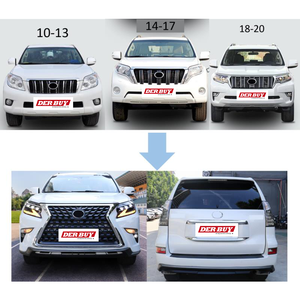 DB auto parts facelift Land Cruiser <span class=keywords><strong>Prado</strong></span> <span class=keywords><strong>2010</strong></span>-2017 mise à niveau vers 2018 kit de carrosserie ancien à nouveau kit de pare-chocs avant - Product Image 3