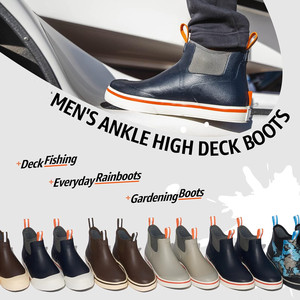 Bottes <span class=keywords><strong>de</strong></span> pêche à la cheville pour hommes - Imperméables, bottes <span class=keywords><strong>de</strong></span> pluie en caoutchouc néoprène pour la <span class=keywords><strong>chasse</strong></span>, la navigation <span class=keywords><strong>de</strong></span> plaisance, le jardinage - Product Image 6