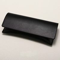 Étui à lunettes en cuir PU de haute qualité, motif marron à bords huilés, housse souple à rabat, pochette pour lunettes de soleil, style classique, étui à lunettes de haute qualité
