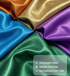 Échantillon Gratuit Tissu Spandex Holographique Métallisé <span class=keywords><strong>pour</strong></span> Robes de Plage, Maillots de Bain, Lingerie, Vêtements de Performance, <span class=keywords><strong>Justaucorps</strong></span> de Gymnastique - Product Image 4