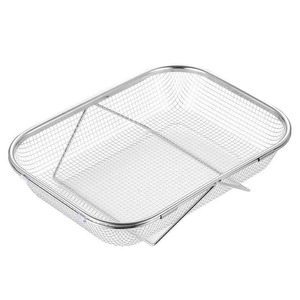 Telescopic <b>Stainless</b> <b>Steel</b> Drain Basket <b>Sink</b> Storage Rack Kitchen Dish Vegetable Washing Colander Holder - Product Image 1