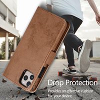 Vente en gros applicable pour iPhone 16 étui de protection magnétique à insertion de carte 15Promax étui en cuir pour téléphone 2-en-1