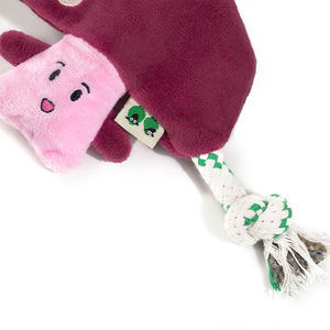 Stokta doldurma ücretsiz mantar köpek peluş oyuncak Squeaker doğal kenevir halat köpek yavru oyuncaklar küçük köpekler için - Product Image 5