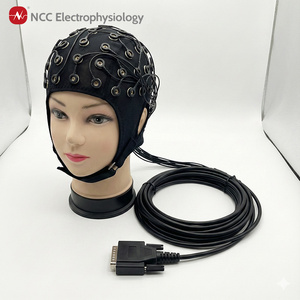 Professionele <span class=keywords><strong>EEG</strong></span>-capset van textiel <span class=keywords><strong>S</strong></span>/M/L 16/24/32 kanalen Wegwerp-elektroden Plug & Play voor klinische <span class=keywords><strong>EEG</strong></span>-registratie - Product Image 5