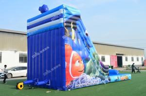 Top Nemo Gonflables Piscine D'eau Toboggan Vente Gonflable D'été Toboggans Lagunes Dessin Animé Amusement Parcs Aquatiques - Product Image 4