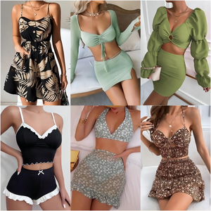 Pakaian Fashion Clearance Grosir Gaun Kasual Kaos Kemasan Campur Pengiriman Acak Stok Pakaian Wanita - Product Image 4