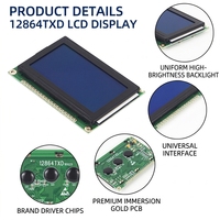 Module d'affichage graphique LCD 128x64, écran industriel à montage en surface avec rétroéclairage LED COB de 2,7 pouces