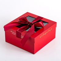 Boîte cadeau créative avec fenêtre transparente en PVC carrée pour emballage cosmétique