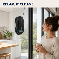 Robot de nettoyage de vitres électrique pour la maison, le bureau et l'extérieur, nettoie les petites fenêtres de 30x30 cm de haut, lave-vitres entièrement automatique