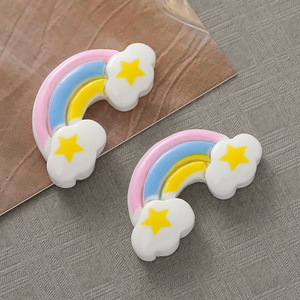 Phụ kiện trang trí tóc, điện thoại bằng nhựa resin hình sao năm cánh cầu vồng có thể tùy chỉnh - Product Image 4