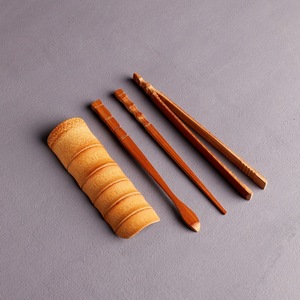 Bamboo <b>Tea</b> <b>Set</b> 4 Pieces <b>Tea</b> Scoop <b>Tea</b> Clip <b>Tea</b> Needle <b>Tea</b> Pick Portable Kung Fu <b>Tea</b> Accessories Office Travel Use - Product Image 2