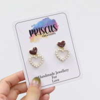Ensemble de cartes à bijoux personnalisées Offre Spéciale écologiques pour boucles d'oreilles, affichage de colliers en papier, emballage de cartes avec logo