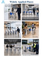 Sentra SW01 Speed Gate Flap Barrier Turnstile Stainless Steel IP55 Protection for Metro Subway Station Pedestrian Access Control