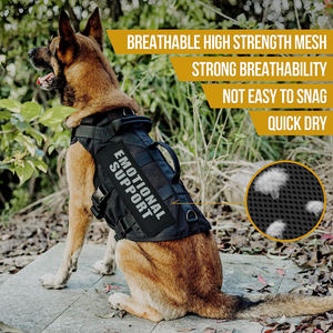 Heavy Duty Adjusta ble Tactical No Pull Mesh Hunde westen geschirr mit Griff Große Klett verschlüsse für Patch - Product Image 4