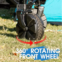 Chariot de Camping pliable pour l'extérieur, utilitaire de plage, chariot pliable, poussette à quatre roues