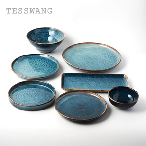 Vajilla <span class=keywords><strong>de</strong></span> Porcelana <span class=keywords><strong>para</strong></span> Hostelería Directo <span class=keywords><strong>de</strong></span> Fábrica TESSWANG, Platos <span class=keywords><strong>de</strong></span> Porcelana Azul Cerámica <span class=keywords><strong>para</strong></span> Restaurante - Product Image 4