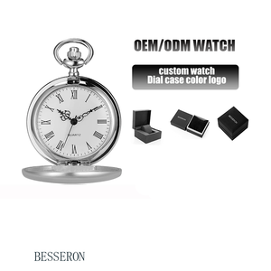 Vendita calda parole personalizzate cassa vuota orologi all'ingrosso orologio da tasca classico al quarzo vuoto con alta qualità - Product Image 2