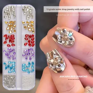 Accessoires de Nail Art en Strass de Haute Qualité, Forme <span class=keywords><strong>Goutte</strong></span> <span class=keywords><strong>d</strong></span>'<span class=keywords><strong>Eau</strong></span>, Effet Scintillant, Emballage Basique, Vente en Gros - Product Image 4