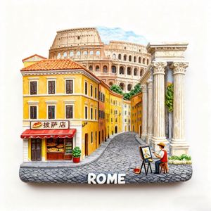 Imán de Resina Personalizado para Refrigerador, Recuerdo de Viaje Hecho a Mano con Diseño de Paisaje Rural - Product Image 4