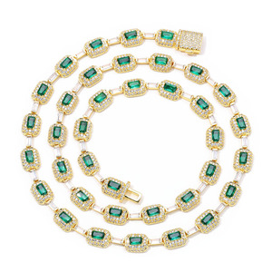 VVS1 Artistic Color Moissanite <b>Chain</b> Hand-Set Precision GRA Certified 18K Gold 925 Silver Custom Made <b>Iced</b> <b>Out</b> Jewelry - Product Image 4