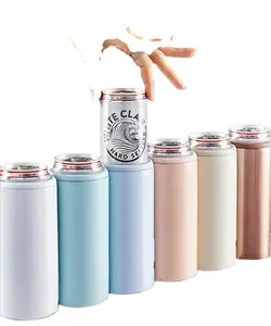 12oz aço inoxidável pode manga pode refrigerador para Slim Beer & Hard Seltzer parede dupla Vacuum Duplas Drink Titular