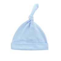 Gorro de Bebé Ecológico, Transpirable y de Alta Calidad al por Mayor, Talla Única Unisex para Recién Nacidos, Niños Pequeños, de Algodón con Nudo