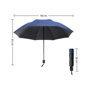 Parasol pliant 3 volets de luxe 2025 – Anti-UV, imperméable, en polyester, design classique, idéal pour les voyages - Product Image 2