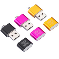 Adaptateur de lecteur de carte mémoire SD Micro TF USB 2.0 ultra-fin en alliage d'aluminium 480 Mbps