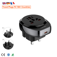 LDNIO Z10 Nouvelle Arrivée Prise de Voyage Universelle Haute Puissance 2990W Protection Sécurité Enfant 5-en-1 Port Type C PD 20W Prise EU UK