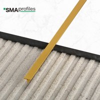 Profilé décoratif en laiton SMA pour carrelage, profil en T pour carrelage céramique, pour bord de mur et coin - Durable et facile à installer