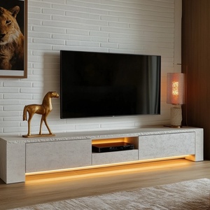 Gabinete de TV de diseño 2025, muebles modernos de lujo para sala de estar, soporte de TV, Unidad de TV de luz Natural de madera de ingeniería - Product Image 2