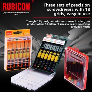 Jeu de tournevis de précision japonais Robin Hood, tournevis cruciforme et étoile RES-102/RES-202 en acier au chrome-vanadium, lot de 6 - Product Image 3