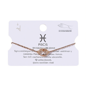 Bracciale Pisces in acciaio inossidabile con diamanti da 12 mm, gioielli zodiacali per donna - Product Image 2