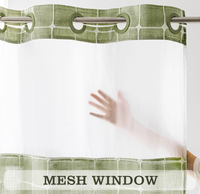 Rideau de douche en polyester écologique anti-moisissure, imperméable et lavable en machine, avec doublure à clipser, style ferme verte, 71x74 pouces