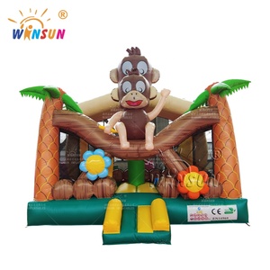 Winsun khỉ chủ đề <span class=keywords><strong>Inflatable</strong></span> nhà bị trả lại & nhảy lâu đài <span class=keywords><strong>Bouncer</strong></span> với 0.55mm bạt PVC thân thiện với môi cho trẻ em - Product Image 1