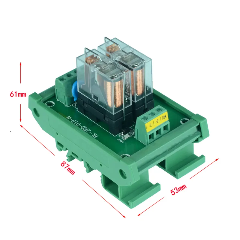 บอร์ดขับโมดูลรีเลย์16A 2ช่อง,บอร์ดขยายสัญญาณออกรีเลย์บอร์ด PLC อินพุต G2R-1-E อินพุต24V PNP